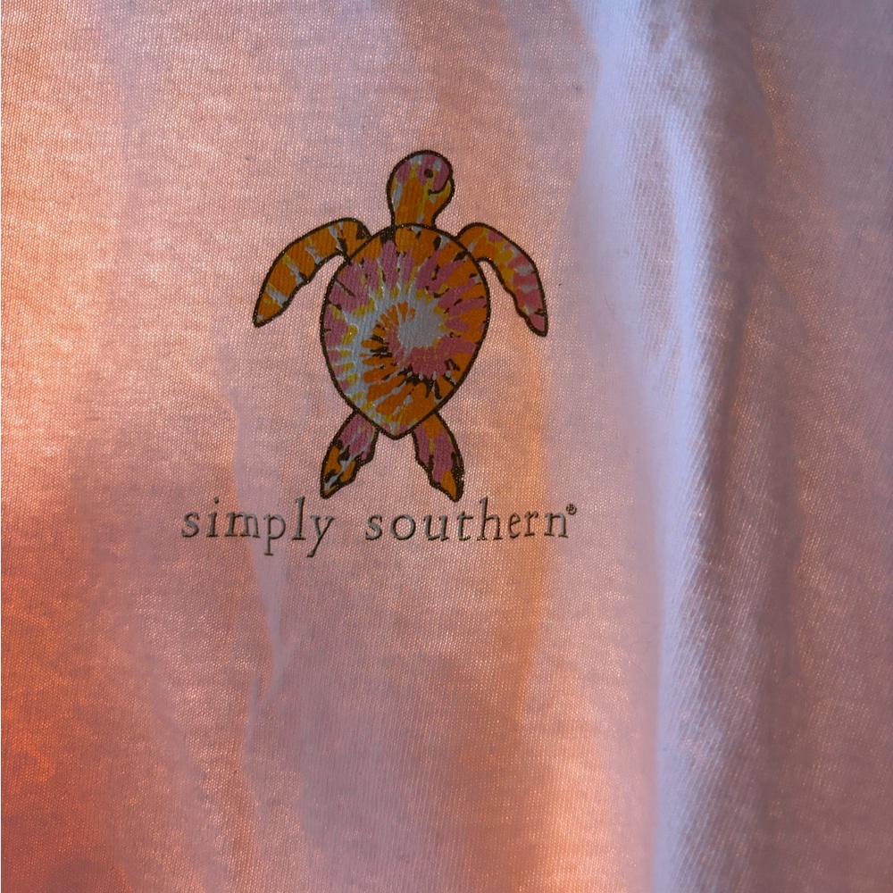 Simply Southern Pink and Orange Turtle Tee